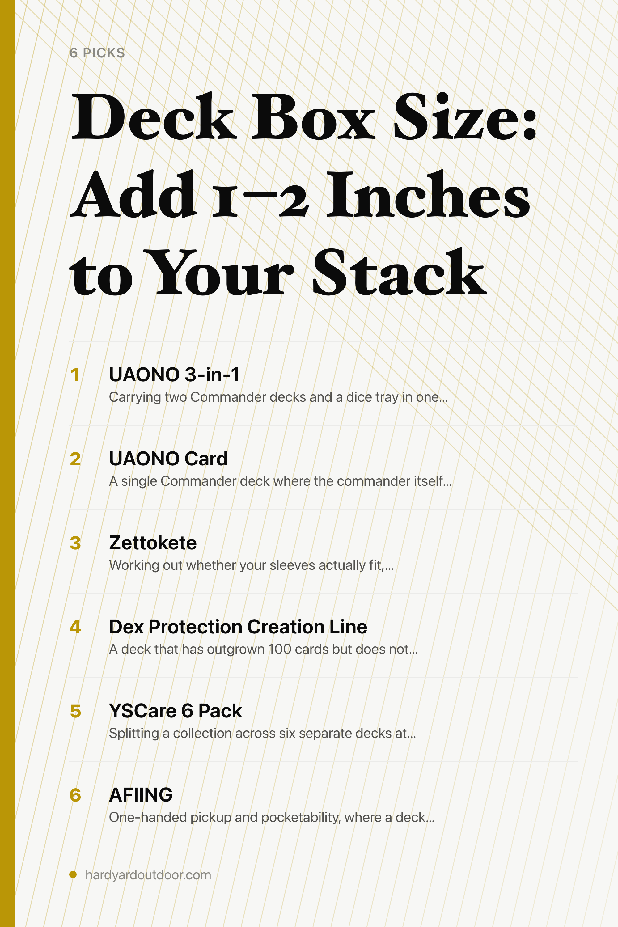 Deck Box Size: Add 1–2 Inches to Your Stack — the picks, as a saveable list