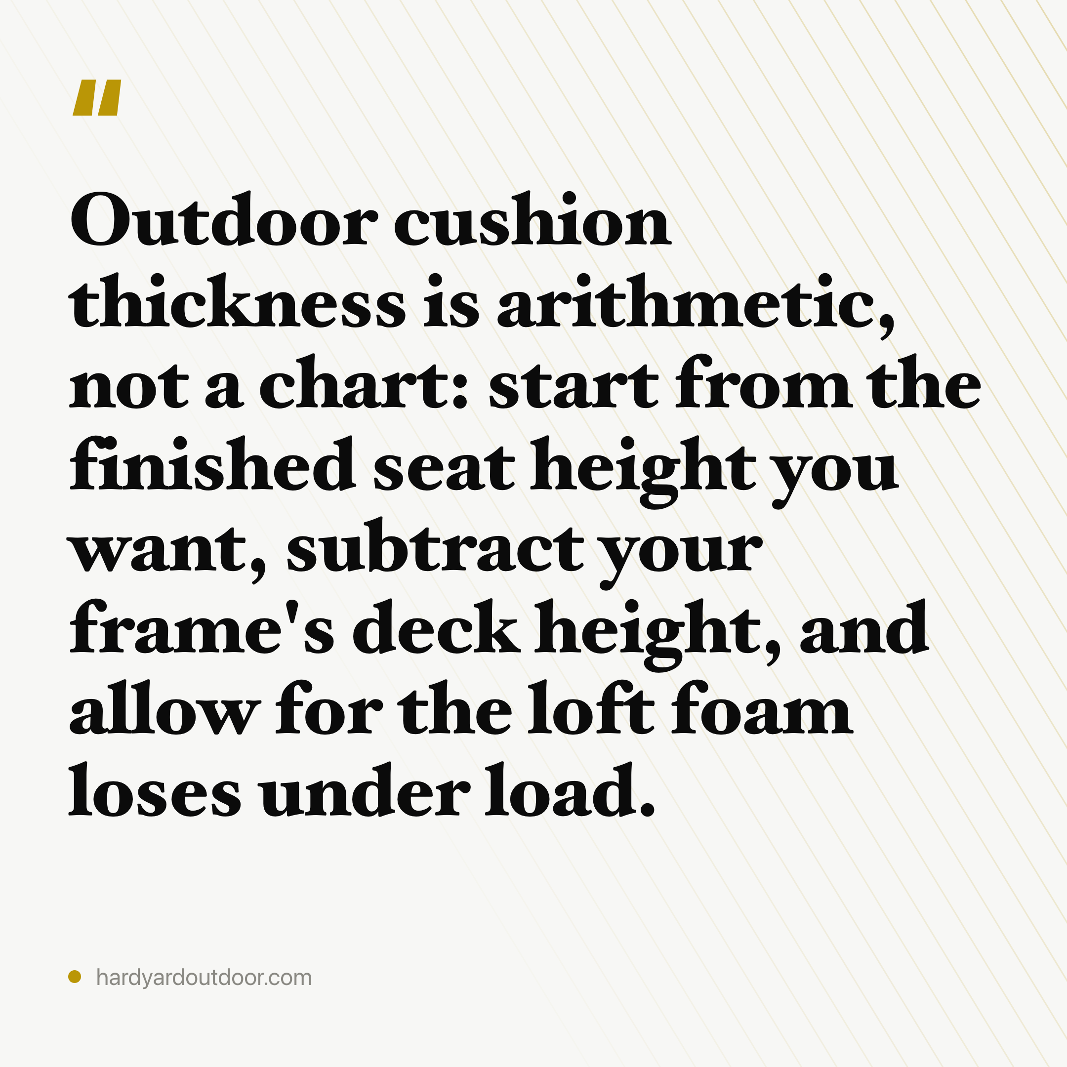Outdoor Cushion Thickness: How to Pick the Right Size