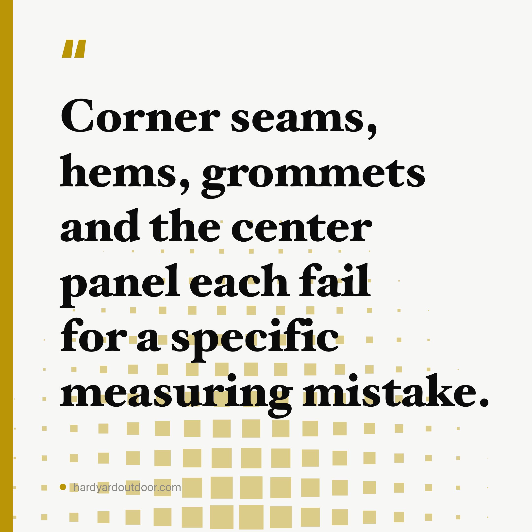 Patio Furniture Cover Size Fails at the Corner Seams
